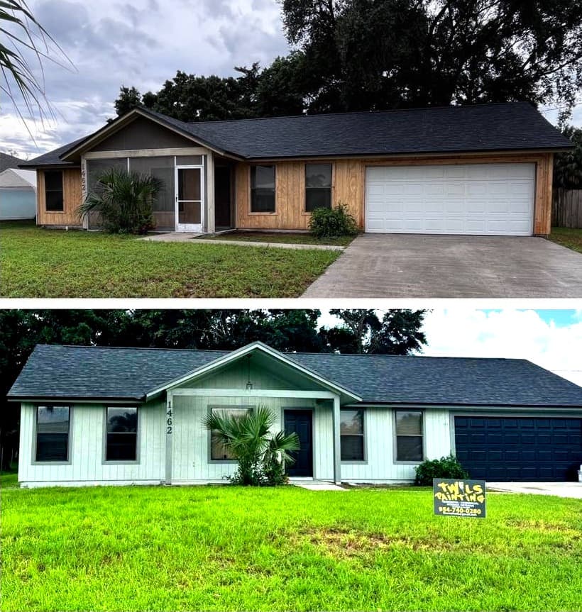 Completed South Florida residential exterior painting project